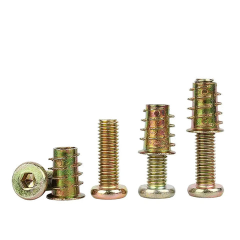 M6 Hex Socket Screws And Nuts Kit In Stainless Steel 304, Flat Round Head Chamfered, Internal Hex Drive For Heavy Duty Torque, Indoor Outdoor Ready, 40 Sets Of M6x50 Hardware For Fast Builds And Projects