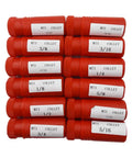 3MT Collet Set 12 Pc from 1/8 Inch to 3/4 Inch in red cases for Bridgeport mills, showing size labels on each collet.