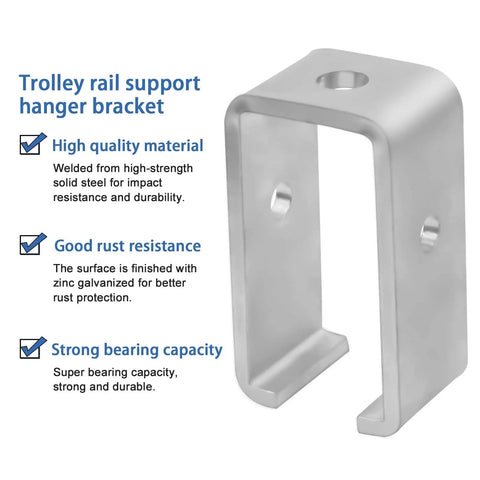 Heavy Duty Strut Channel Hanger Bracket Kit Rated To 1200 Pounds Fits Standard Steel Tracks Built Tough For Intermediate Support And Hoist Rigging Plug And Go Setup No Sweat Install Four Pack Bundle