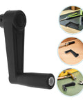 Heavy Duty 12Mm Replacement Hand Crank Handle With Round Hole Plastic Grip For Milling Machine Lathe Work Bench, black ergonomic handle