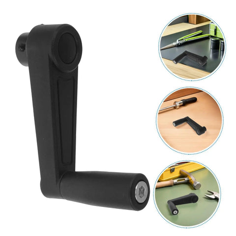 Heavy Duty 12Mm Replacement Hand Crank Handle With Round Hole Plastic Grip For Milling Machine Lathe Work Bench, black ergonomic handle