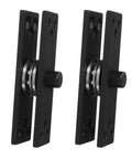 Two Pack Heavy Duty 360 Degree Stainless Steel Pivot Hinges For Hidden Doors And Cabinets, Concealed Hardware, Smooth 360 Swivel, Rust Resistant, Easy Install, Durable Stainless Steel Door Hardware For Modern Homes, black concealed pivot hinges set