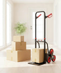 Folding Transport Cart Hand Truck With Carbon Steel Frame For Delivery Drivers And Couriers Stair Climbing Utility Cart For Apartment Residents Heavy Duty Load Hauler With Easy Maneuverability, with boxes