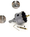 13Pcs TCT Hole Saw Kit With Tungsten Carbide Tips For Stainless Steel, heavy duty cutter, pilot bits, hex key, close-up view
