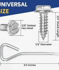 8 Pack License Plate Screws Set Stainless Steel Rustproof Bolts With Slotted Hex Heads For Cars Includes Screwdriver Detail