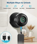 Biometric Smart Door Lock With Fingerprint Scanner, App Control And Physical Key, Keyless Thumbprint Entry with USB Charger