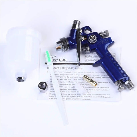 Score This Professional HVLP Mini Paint Spray Gun With A Precision 0 8 Mm Nozzle Kit with clear cup and cleaning brush.