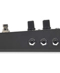 Side view of the Trio Plus Band Creator Looper Pedal With FS3X Footswitch, 4 Cables And Power Supply, showing knobs and input jacks.