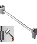 4 In 1 Door Hinge Adjustment Tool For 8 To 25mm Hinges Wrench And Bender Gap Repair Ideal For Aligning Tightening And Adjusting Doors Heavy Duty Black Finish 2 Pack shown with hinge close-up