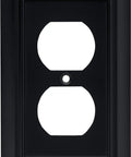 Architectural Matte Black 1 Gang Outlet Cover Wall Plate For Single Duplex Switch Plate Zinc Die Cast Modern Home