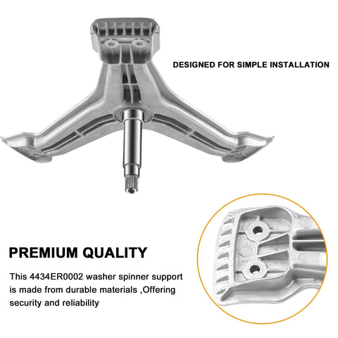 Washer Spinner Support Replacement For LG Front Load Washer Rear Drum Spider 4434ER0002D, durable metal construction