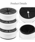 Six Piece Desk Cable Hole Cover Grommet Kit For Office Desks With Easy Threading Cord Organizer Round Cable Grommets For Clean Cable Management Desk Cable Hole Covers 6 Pack Neat Workstation, black and white