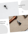 Heavy Duty Stainless Steel Indexing Plunger Pin Packs A Quick Reset Spring Knob on a workbench with tools.