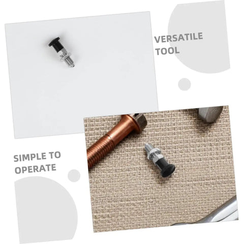 Heavy Duty Stainless Steel Indexing Plunger Pin Packs A Quick Reset Spring Knob on a workbench with tools.