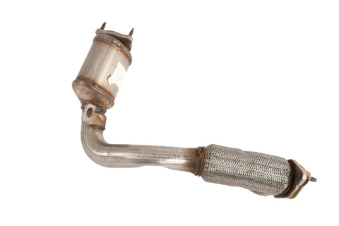 GM Catalytic Converter Kit With Exhaust Manifold Pipe 19420256 Direct Fit OE Replacement in metal, visible pipe and mesh detail