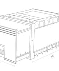 Diagram of Heavy Duty Archive Drawer With Lock, Letter Size 18 Inch Plastic Storage Unit, showing dimensions and design features.