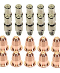 20 Piece Plasma Cutter Torch Electrodes And Nozzles Set 0.8mm Nozzle For 275I 375I P400DV P300i Welding Gear with durable parts