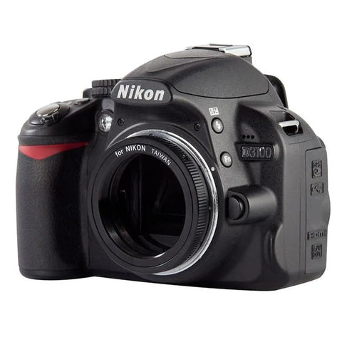 Nikon T Ring Adapter For Digital Cameras With Quick Lock Bayonet Mount And Standard T Threads on Nikon SLR body