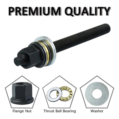 Upgraded Harmonic Balancer Installation Tool For GM 1997 Up V8 LS Engines with flange nut, thrust ball bearing, and washer