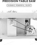 Portable Benchtop Table Saw For DIYers And Hobbyists, Mini Multifunction Woodworking Saw With Adjustable Bevel, motor detail view