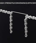 Stainless Steel Bike Chain Hook Repair Tool For Mountain And Road Bicycles Dual End Chain Link Hook For Easy Chain Tension on display