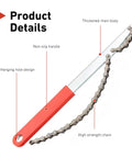 All In One Beefy Pro Grade Bike Freewheel Removal Tool Set With Chain Whip and Cassette Lockring Nut Kit showing chain whip details