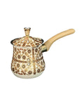 Stainless Steel Turkish Coffee Pot With Long Wooden Handle, Milk Warmer And Butter Melter, Multipurpose Kitchen Accessory, 550Ml Capacity