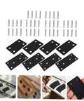 Heavy Duty Stainless Steel Corner Braces Rock Solid Wood Joint Connectors sleek flat mounting plates with screws for easy installation.