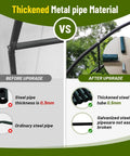 Comparison of metal pipe materials for Green 7.9 Ft Metal Garden Arbor Arch For Climbing Plants, Outdoor Wedding And Party Decor