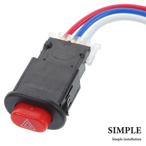 Hazard Light Switch For Motorcycle Scooter And Electric Bike Dual Flash Emergency Controller With Easy Activation And Multifunctional Design
