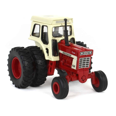 One Sixty Fourth Scale International 966 Turbo Tractor Diecast Model With Dual Wheels And FFA Logo, front angle view