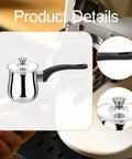All In One Stainless Steel Turkish Coffee Pot Teapot And Chocolate Melting Pan 900ml Capacity For Coffee Milk Soup And More