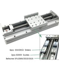 Heavy Duty Ball Screw Sliding Table With Linear Rail Guide Stage, 165mm width, featuring EGH20CA sliders and EGR20 guides.