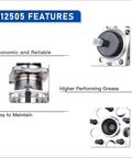 Close-up of 512505 rear wheel bearing and hub assembly features for Toyota Prius 2010-2015, showcasing economic reliability.