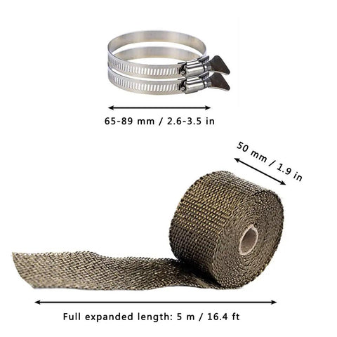 Beefy Basalt Fiber Fireproof Pipe Wrap For Chimney Flue Shield Anti Scalding Stove Exhaust Line With Adjustable Clamp Diameter