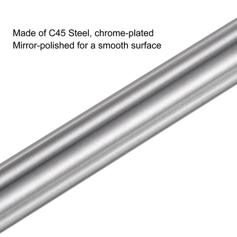 2 Pack 8mm x 330mm Linear Motion Rod Shaft Guide Chrome Plated Steel High Precision Rail For 3D Printers And DIY Tools