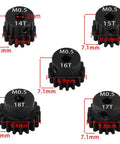 0.5M Pinion Gear Set For 1 By 24 And 1 By 28 RC Cars And Trucks 2Mm Shaft Hardened Steel 14T 15T 16T 17T 18T displayed
