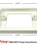 1-Gang Non-Metallic Shallow Surface Box Extender Five Eighths Inch Lift Paintable White For Outlets And Switches 1 Pack DIY Friendly