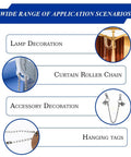 50ft 4.5mm Stainless Steel Ball Bead Chain 304 Durable Roller Shade and Vertical Blind Chain for various applications and decor