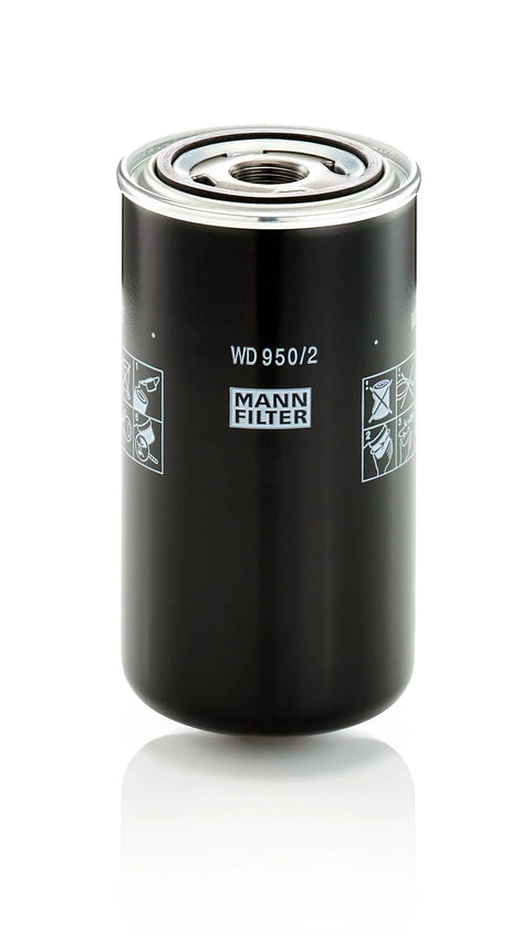 WD950/2 Spin On Hydraulic Filter Replacement for Heavy Equipment and Trucks with No Fuss Install and High Flow Filtration