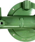 Fairview GR-92812C compact propane regulator, top-down view, green metal housing