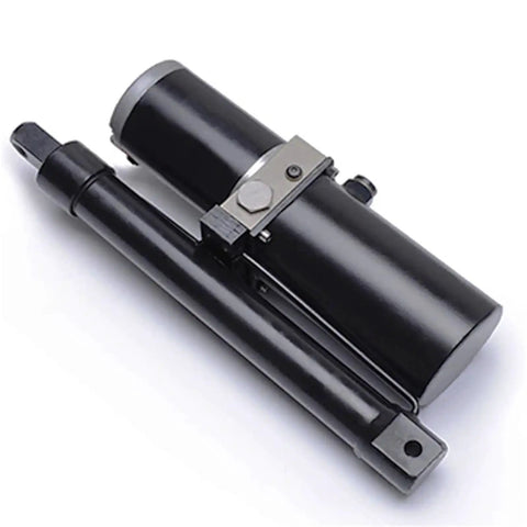 Built Tough Pro Grade Heavy Duty Electric Hydraulic Linear Actuator Featuring Smooth Direct Drive, 36V metal construction.