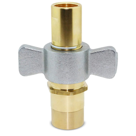 3/4 inch NPT hydraulic quick disconnect coupler with brass body and steel sleeve for high-pressure applications