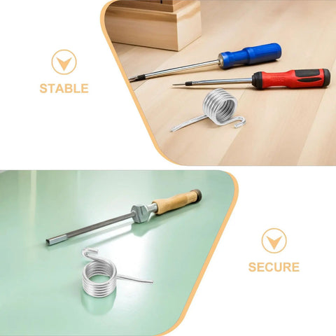 Get These 6pcs Mop Bucket Mechanical Compression Spring Stainless Steel For Super Smooth Squeezing Operation And Durable Industrial Grade Cleaning Efficiency That Really Works, shown with screwdrivers.