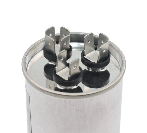 Top view of Dual Run Capacitor 70 Plus 5 MFD 370V 440V CBB65B for Condenser and Air Conditioner AC Unit