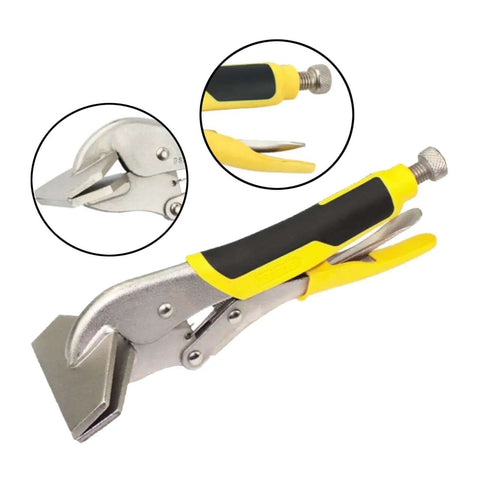 Locking Sheet Metal Clamp Duckbill Pliers 9.72 Inch High Carbon Steel Adjustable Opening Up To 2.76 Inches Welding Tool