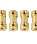 2.3mm To 4mm Shaft Coupler Set For Motors And 3D Printers Brass Joint Connector Motor Shaft Extension For RC Cars Boats And DIY Projects L20XD9 Beefy Heavy Duty, 4 brass couplers