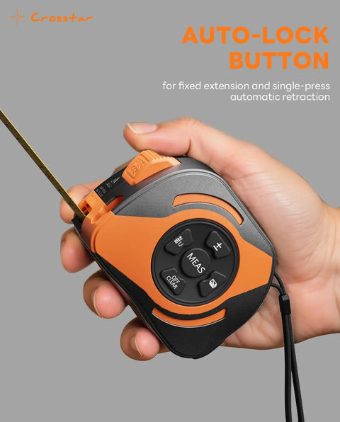 Built Tough 2 In 1 Laser Tape Measure With 197 Foot Range And Bright Green Beam Paired With A Spiffy 16 Foot Dual Sided Manual Tape Featuring Anti Reflective Matte Surface For Crack Free Sight Lines And Serious Job Site Precision
