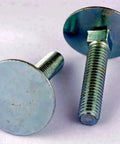 Built Tough 3/8-16 X 1-1/2 Inch Zinc Plated Elevator Bolts featuring a smooth silver finish and heavy duty threaded grip.