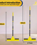 Heavy Duty Push Broom With 60 Inch Long Handle And 18 Inch Stiff Bristle Head For Floor Cleaning Indoors Outdoors